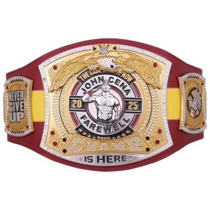 John Cena Farewell Tour 2025 Brussels Spinner Championship Replica Title Belt
